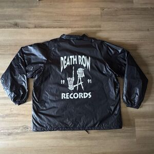 New Fashion Nova Death Row Records Bomber Black Jacket Size Large LA Hip Hop
